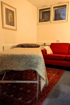 Geoff Green's therapy room at Dartington Hall