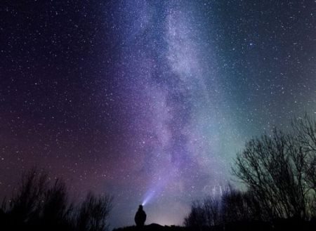 Looking up into the stars