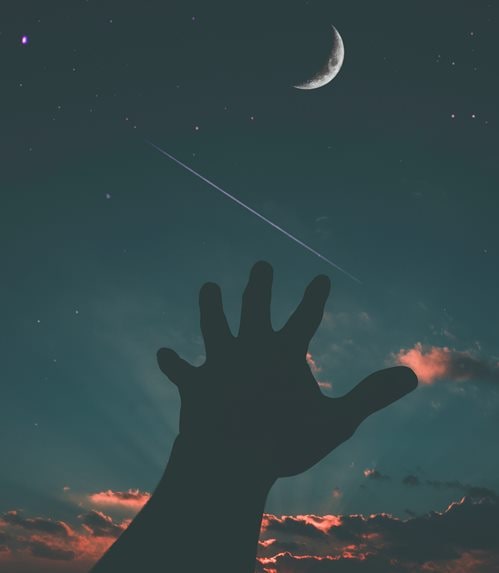 Picture of a hand reaching out to connect